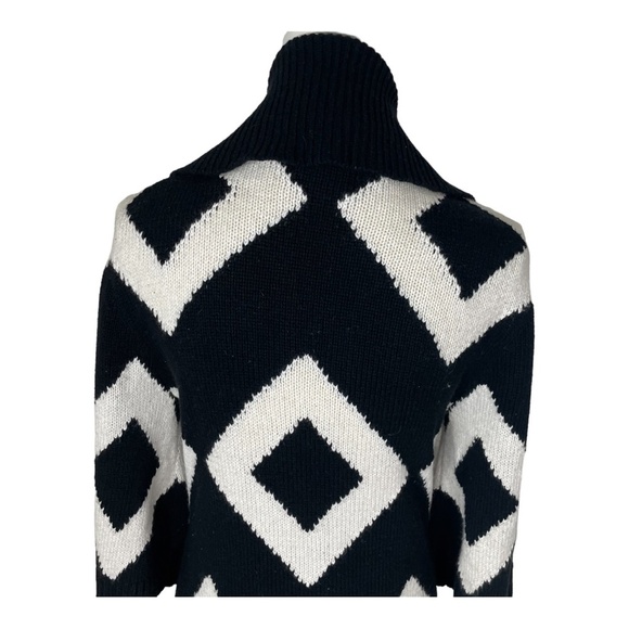 WHBM Cardigan with Diamond Design Cotton Angora Blend‎ Size Small - Picture 5 of 8